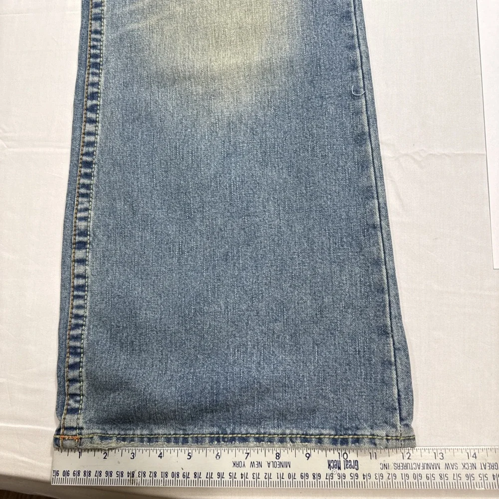 JEANS FLARE‎ True Religion MENS 40X34 BOBBY BIG T  Y2K Grunge Big Stitch